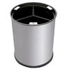 Papelera Triselectiva Inox Satinado Cubos Negros 3X3.3L